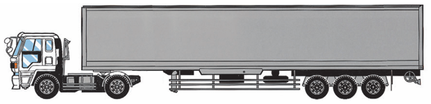 セミトレーラーのイラスト